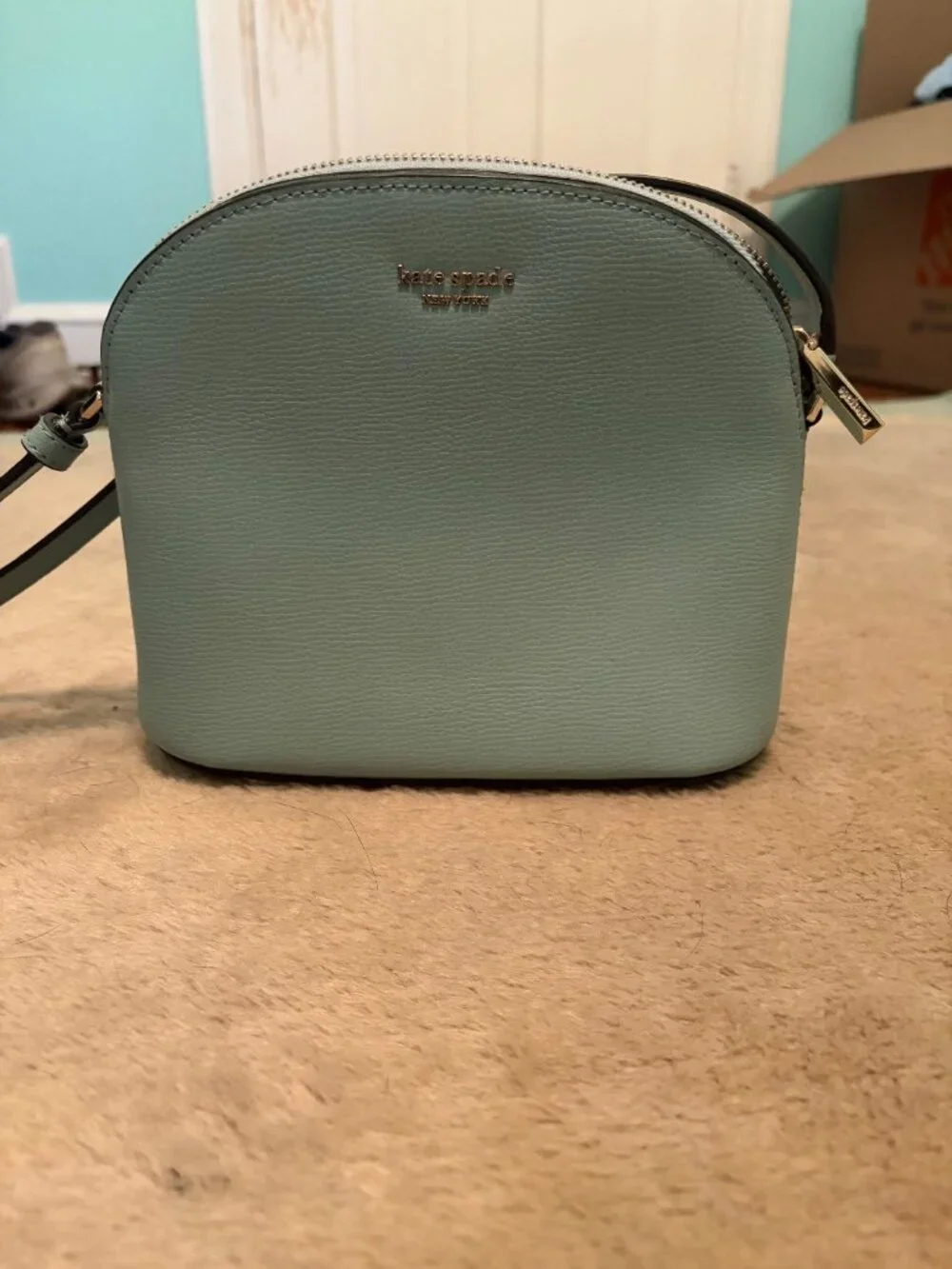 Light Blue Kate Spade Hand bag rounded shape 7.5